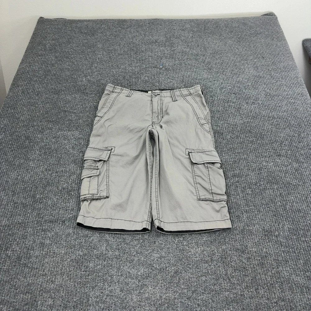 Urban Pipeline Cargo Shorts Mens 30 Gray Cotton Multi Pocket Gorpcore Utility